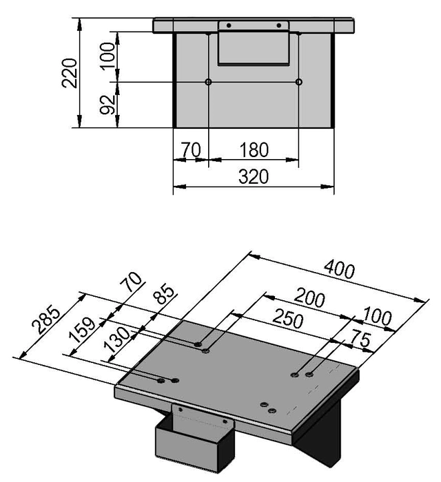 WH veggfeste for benkslipere Bernardo 