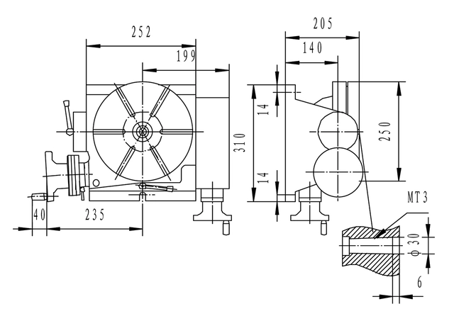 TSK 250 Roterende rundbord Bernardo 