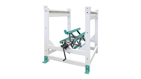 DVS1000E Manuell decoiler 1000 x 1200 kg Med nav, på sokkel, modulær, Jouanel