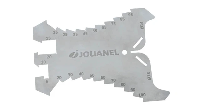 Rissemål rustfritt, 90° brettekant Gradering 5 mm, Jouanel 