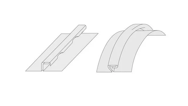 Falselukker 1. fals, liten modell 70 mm For buede plater, Jouanel 