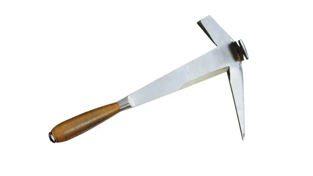 Skiferhammer kort penn, lær, høyre Smidd, lærskaft, Jouanel 