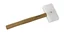 Nylonklubbe rund/rektangel 145x75x35 mm Hickoryskaft, Jouanel