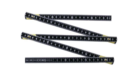 Tommestokk aluminium 1 m, svart Klasse III, Jouanel