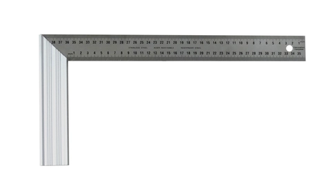 Vinkel aluminium 400 mm Rustfri gradert linjal, 45/90°, Jouanel