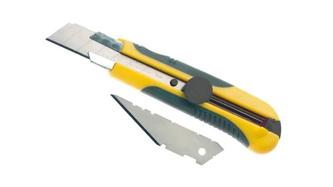 Kniv tokomponent 25 mm, 2 blader 1 rett og 1 trapesblad, Jouanel