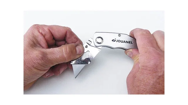 Sammenleggbar kniv for 19 mm blader Levert med 6 trapesblader, Jouanel 