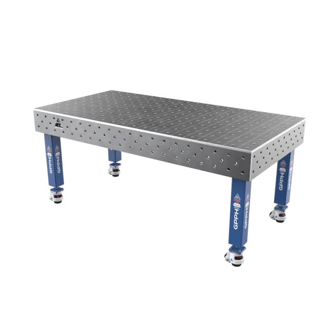 GPPH PRO 2000x1000 sveisebord på hjul Ø16 100x100 | LTS Maskin