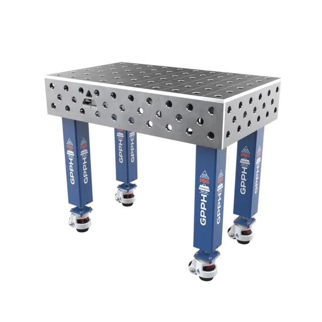 GPPH PRO 1000x600 sveisebord på hjul Ø28 100x100 | LTS Maskin