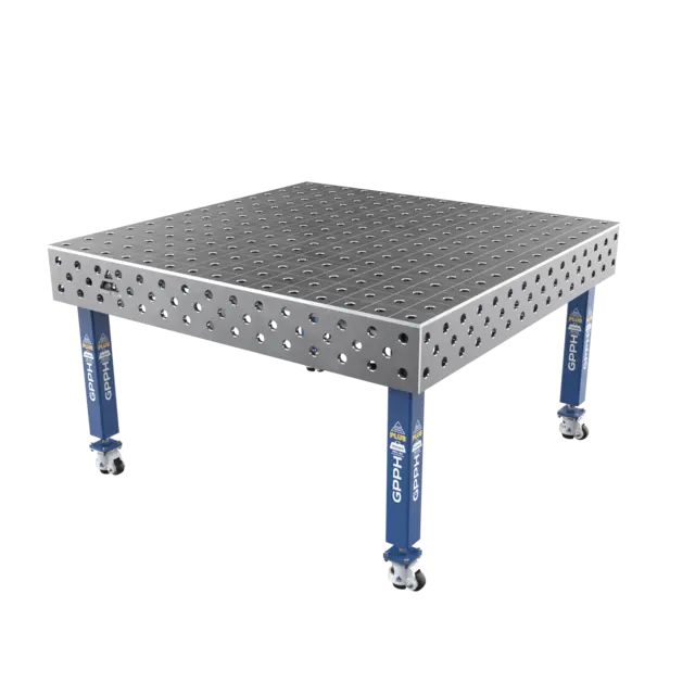 GPPH PLUS 1500x1480 sveisebord på hjul Ø28 100x100 | LTS Maskin