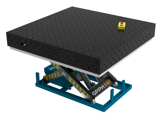 GPPH XWT PRO 1500x1480 hevbart sveisebord Ø16 100x100 | LTS Maskin