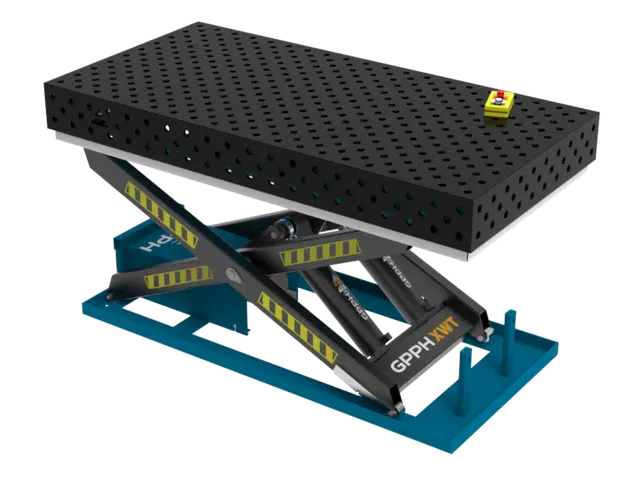 GPPH XWT PLUS 2000x1000 hevbart sveisebord Ø28 diagonal | LTS Maskin