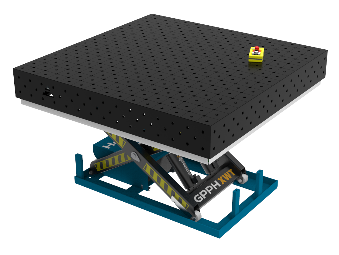 GPPH XWT PLUS 1500x1480 hevbart sveisebord Ø16 diagonal | LTS Maskin
