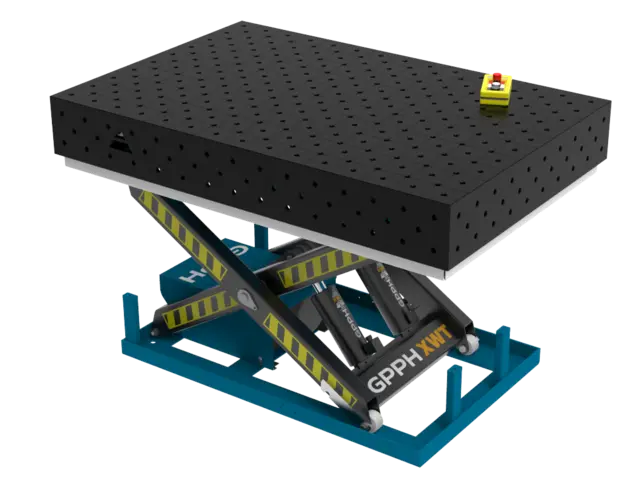 GPPH XWT PLUS 1500x1000 hevbart sveisebord Ø16 diagonal | LTS Maskin