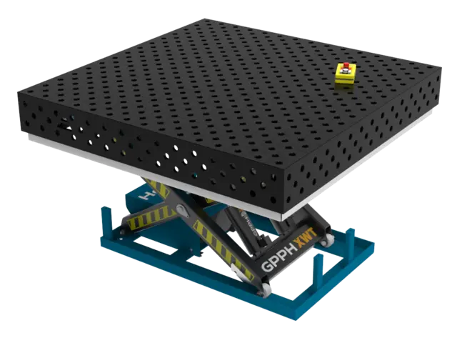 GPPH XWT ECO 1500x1480 hevbart sveisebord Ø28 diagonal | LTS Maskin
