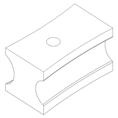Bøyesko 1 1/2" W (Ø38,1) x 2" W (Ø50,8) Bernardo