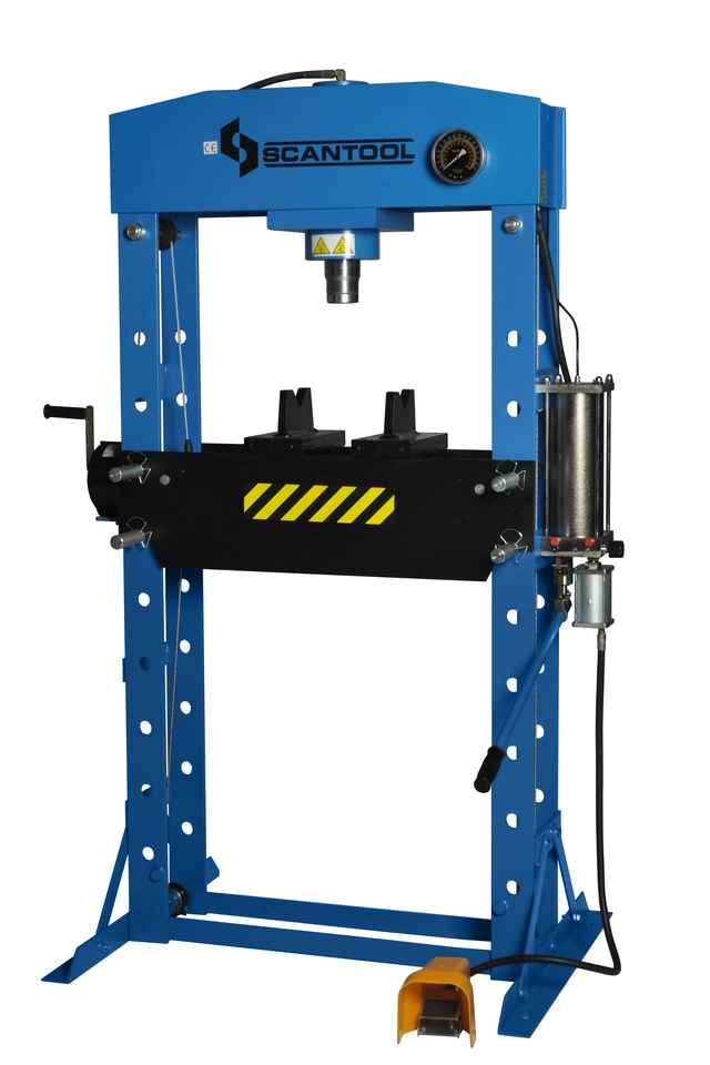 WSP 50P Verkstedpresse Pneumatisk og hånddrevet 