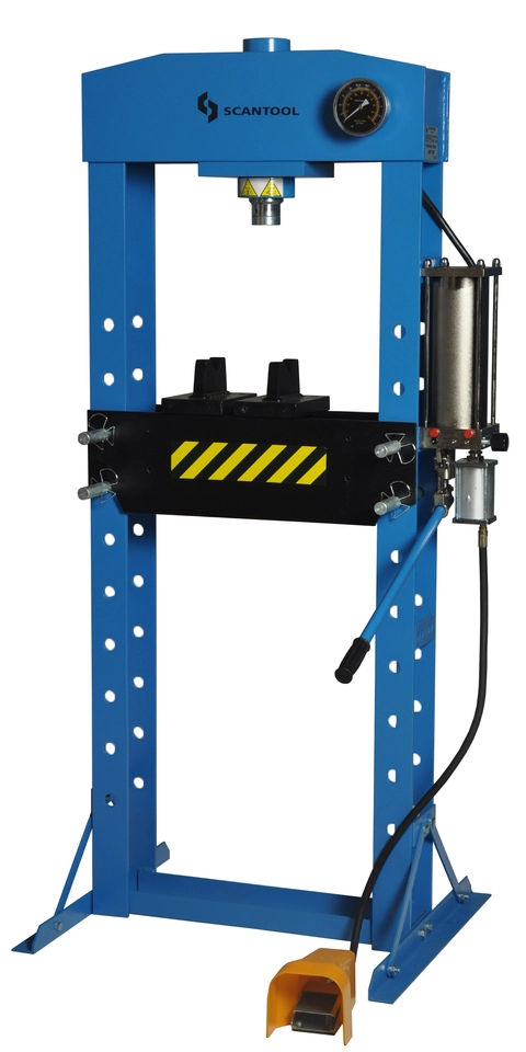 WSP 30P Verkstedpresse Pneumatisk og hånddrevet