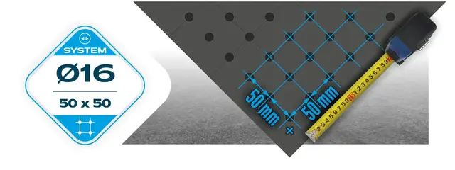 GPPH PLUS 3000x1480 mm Ø28 mm 100x100 På hjul 