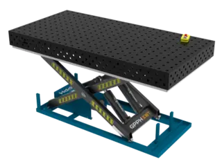 EXPERT 2400x1200 mm &#216;28 mm 100x100 mm Med hydraulisk l&#248;ftesystem