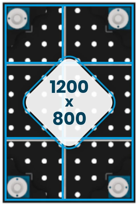 GPPH DIY 1200x800 mm Ø16 mm 50x50 Sveise- og monteringsbord 