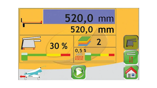 2050 x 2 mm Elektrisk platesaks Med elektrisk bakanslag, Jouanel 