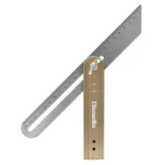 Skyvbar skr&#229;kant, firkantet 250 mm blad Med l&#229;sefunksjon, Diesella