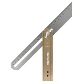 Skyvbar skr&#229;kant, firkantet 250 mm blad Med l&#229;sefunksjon, Diesella