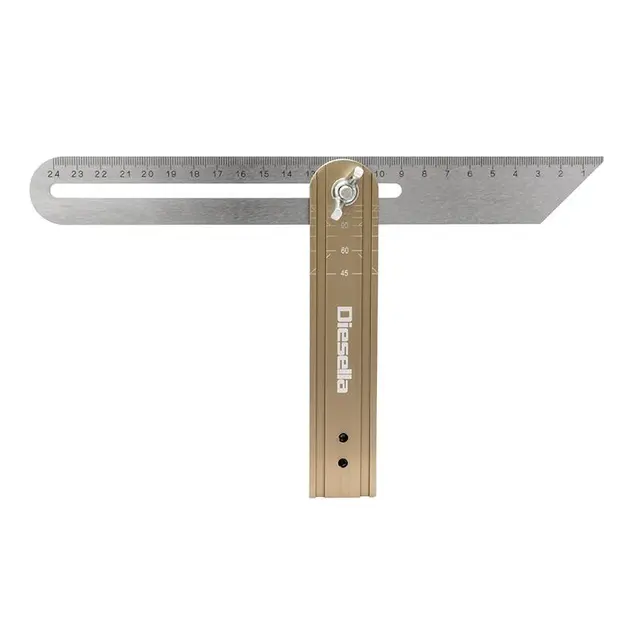 Skyvbar skråkant, firkantet 250 mm blad Med låsefunksjon, Diesella 