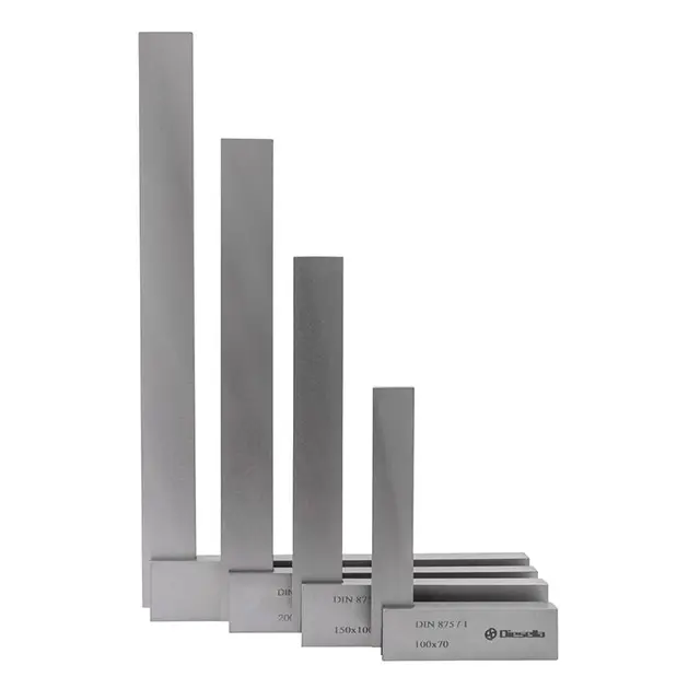 Ansatsvinkler sett (4 stk.) DIN 875/ 1 100x70, 150x100, 200x130, 250x165, Diese 