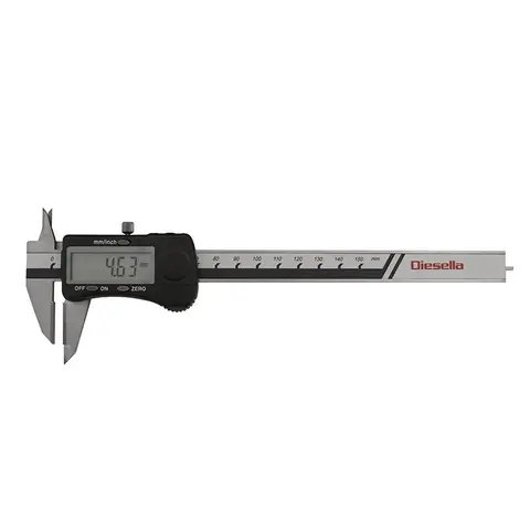 Digital risseskyvel&#230;re 0-150x0,01 mm Med karbid-kjeft, Diesella