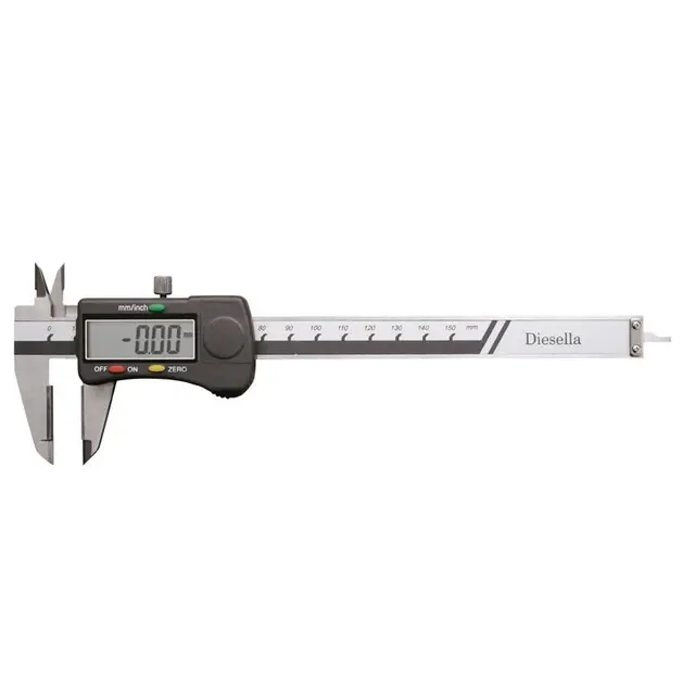 Digitalt skyvelære 0-150x0,01 mm karbidmetal måleflater, Diesella 