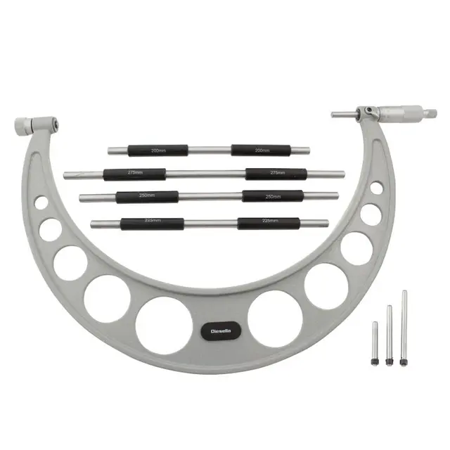 Mikrometer 0-100 mm Med utskiftbare måleambolter, Diesella 