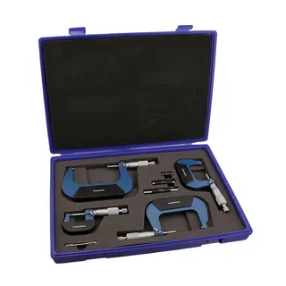 Mikrometer sett 0-100x0,01 mm (4 stk.) Utvendig, Diesella