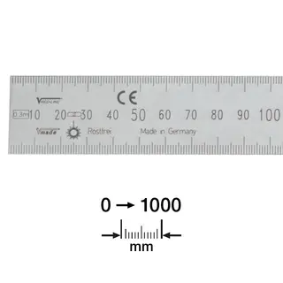 St&#229;llinjal Diesella Lasergravert mm/mm skala ID-nr. (EC I)