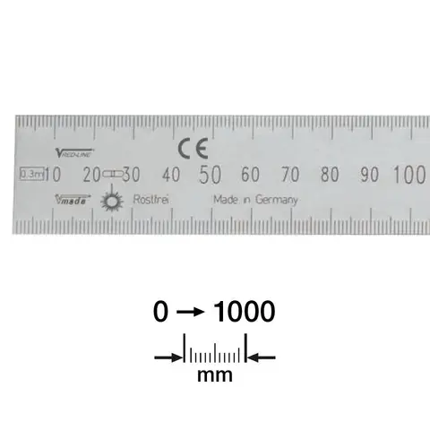 St&#229;llinjal Diesella Lasergravert mm/mm skala ID-nr. (EC I)