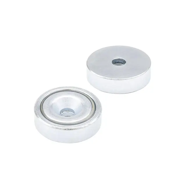 Neodymium Pottemagnet Ø16x4,5 Med Forsenket hull Ø3,5 mm 