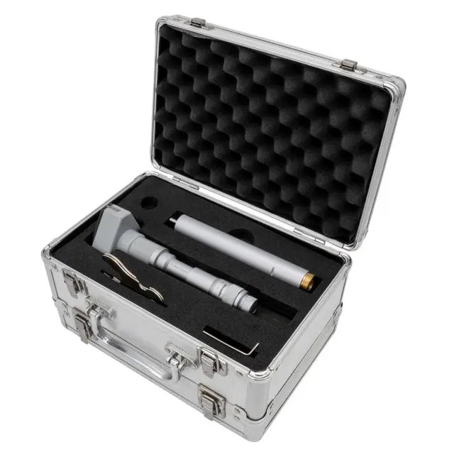 3-punkt mikrometer innvendig 6-8 mm Med Forlengelser og innstillingsring 