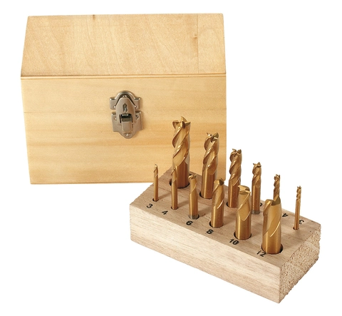 HSS TiN-belagt pinnefreser sett Bernardo