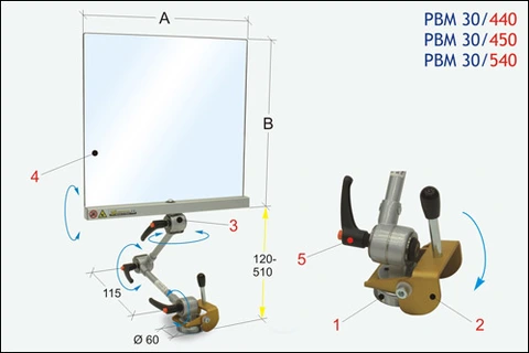 PBM 30/540  Magnetisk sikkerhetsdekse Til flerbruk,  Tecno Più 