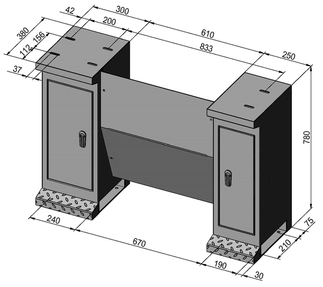 Stand D6 for Proficenter 700-serien Bernardo 