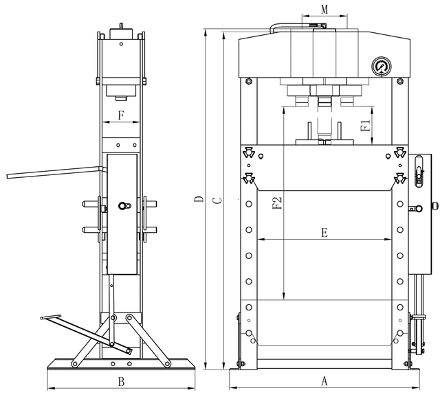 PWK 45 F Pneumatisk Presse Bernardo 