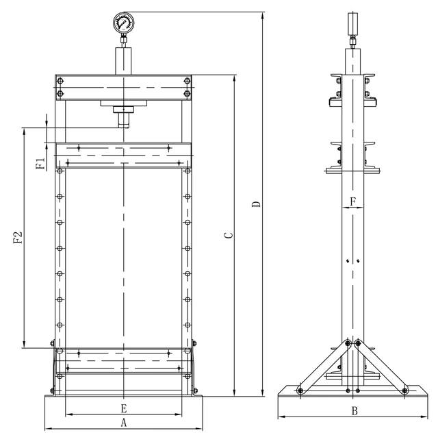 PWK 20 F Pneumatisk Presse Bernardo 