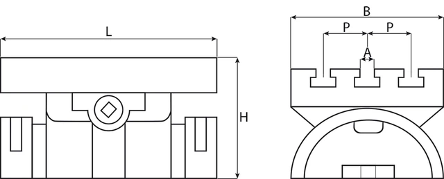 250x180mm Vippebord ± 50° Bernardo 