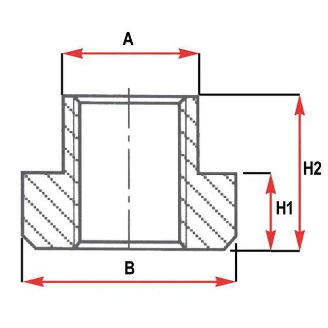 T-mutter M10 x 12 mm Diesella 