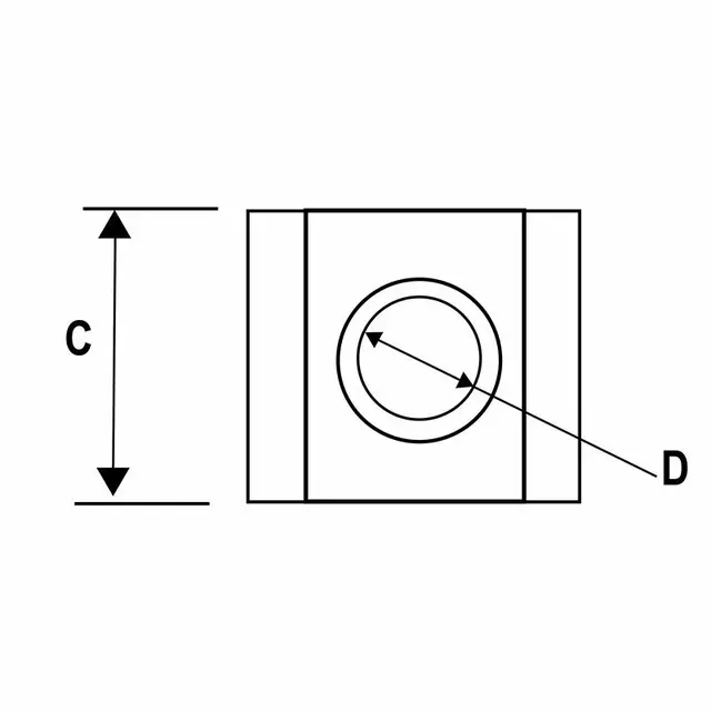 T-mutter M10 x 12 mm Diesella 