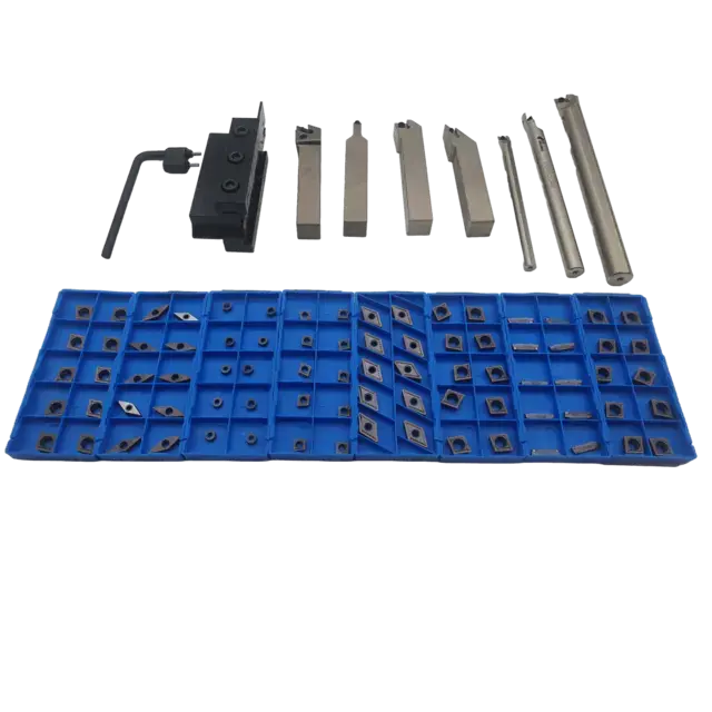 Sett med 8 dreieholdere inkl. skjær nr 1 10 skjær per holder, LTS Maskin 