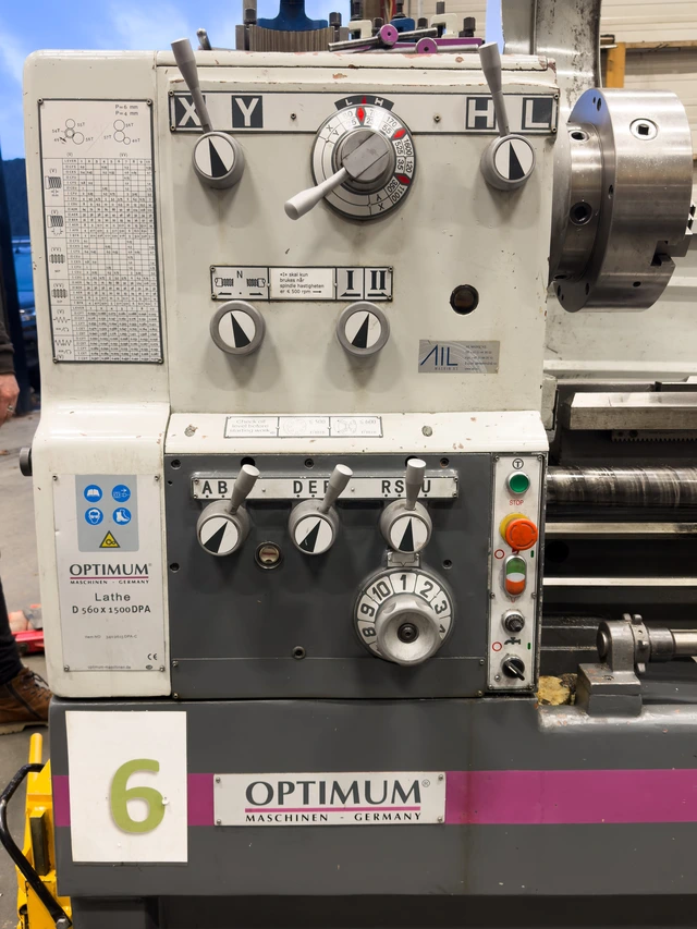 D560 x 1500-DPA Brukt dreiebenk Optimum 2011 