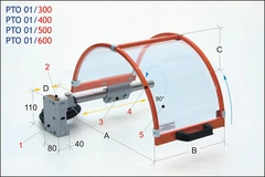 PTO 01/400 Sikkerhetsdeksel Tecno Pi&#249; For dreiebenk