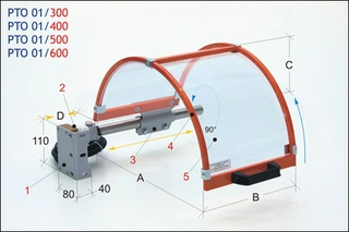 PTO 01 Sikkerhetsdeksel Tecno Pi&#249; For dreiebenk